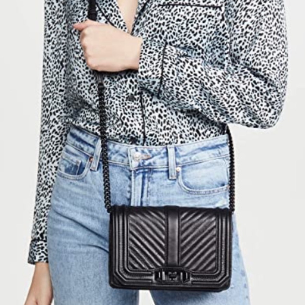 Rebecca Minkoff Love Crossbody Bag black on black